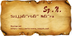 Szijjártó Nóra névjegykártya