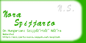 nora szijjarto business card